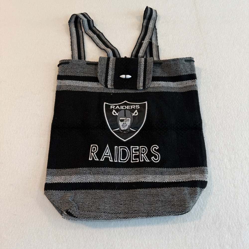 NFL Raiders‎ Baja Woven Backpack Unisex Large Black Grey